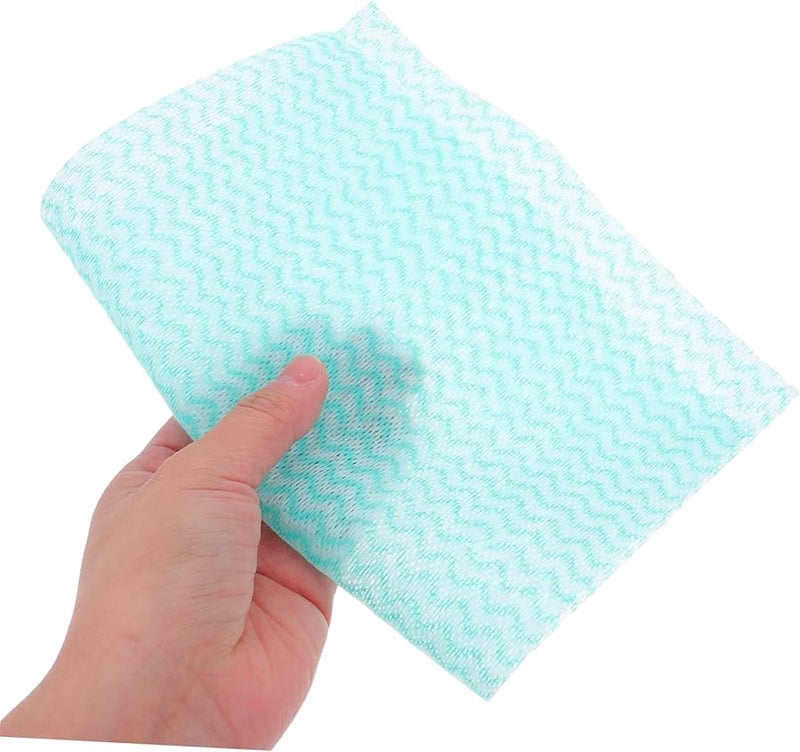 Luxshiny 2 لفات مناديل مطبخ قابلة للتخلص منها مخططة قابلة للغسل وسهلة التمزيق لمسح الأسطح - Image 3